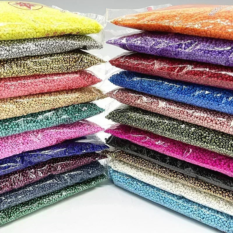 Glass Seed Beads 2Mm Jewelry Making - 10g 2 มม.3 มม.4 มม.ลูกปัดแก้วลูกปัดขนาดเล็กรอบลูกปัดแบบหลวมสําหรับ DIY