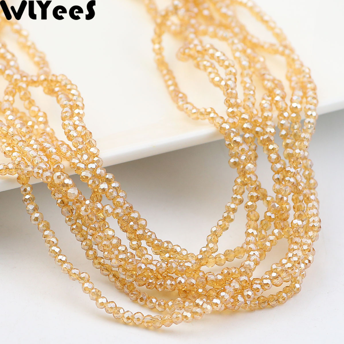 ลูกปัดทรงกลมแบนสีทองแชมเปญ WLY - Glass Seed Beads 2Mm Jewelry Making บทวิจารณ์และราคา