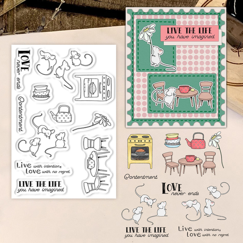 ซันคราฟท์ ลิตเติ้ลมัส&คิทเช่น  - Clear Silicone Stamps For Card Making บทวิจารณ์และราคา