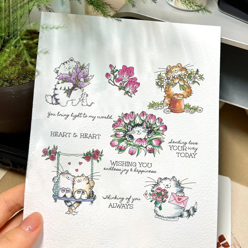 ซันคราฟท์ แสตมป์ใสลายแมวน่ารัก - Clear Silicone Stamps For Card Making บทวิจารณ์และราคา