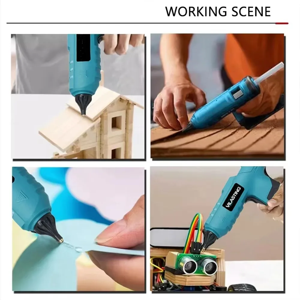 ปืนยิงกาวร้อนละลายไร้สาย 100W  - Hot Melt Glue Gun Cordless บทวิจารณ์และราคา
