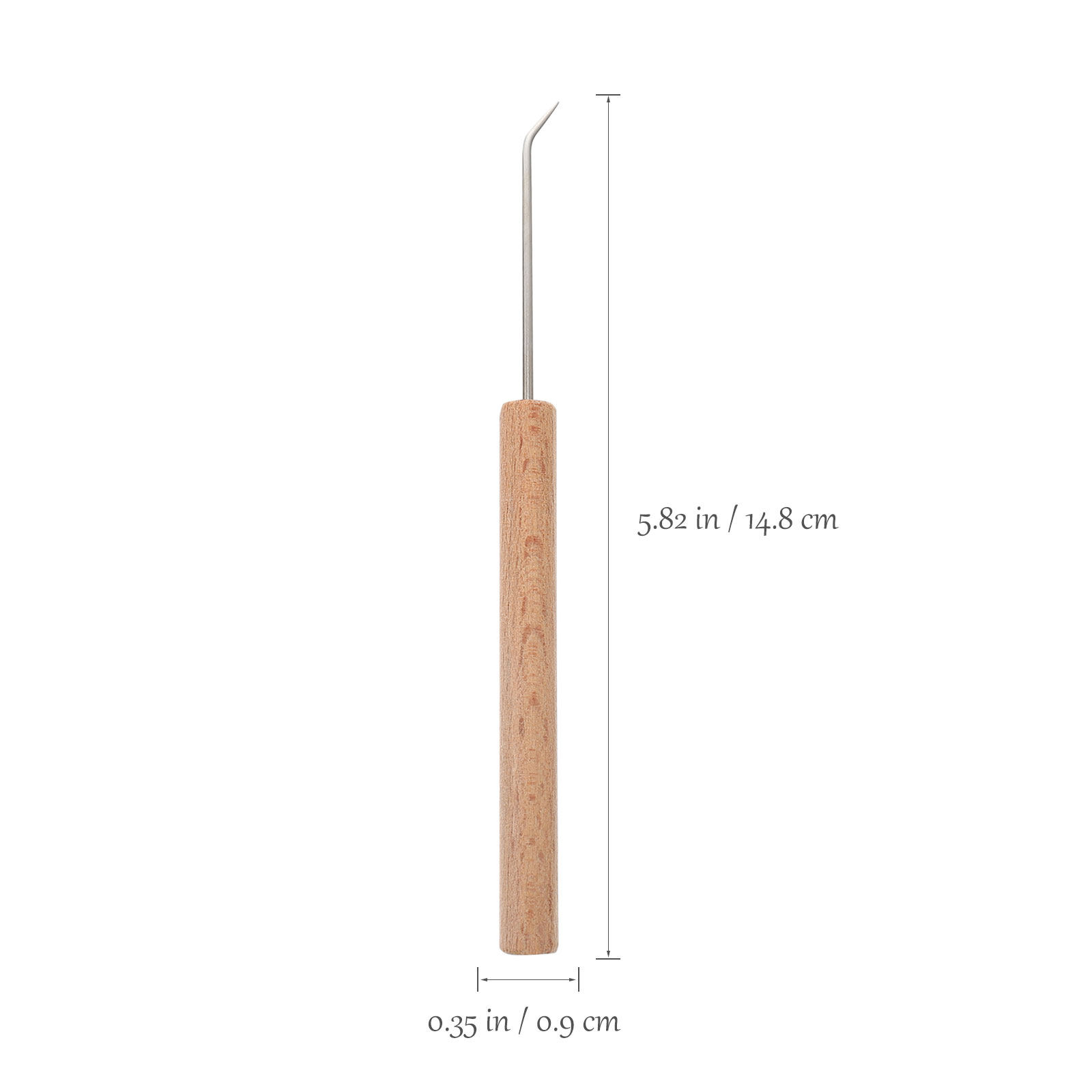 1 ชิ้น เข็มโครเชต์ไม้ พร้อมด้า - Wooden Crochet Hooks Ergonomic Handle บทวิจารณ์และราคา