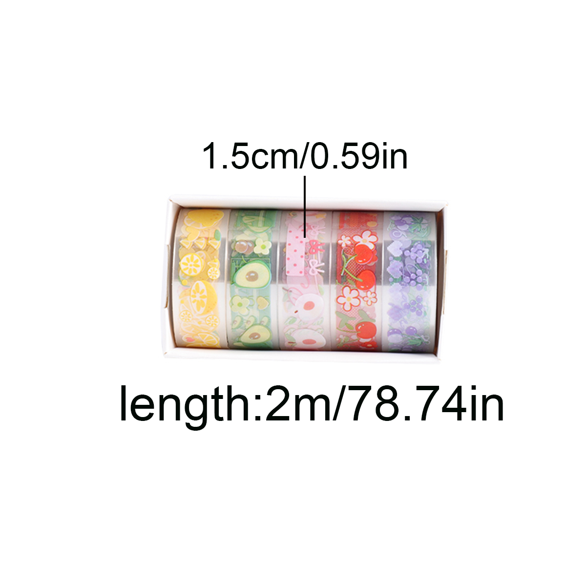 5 ม้วนชุดเทปวาชิ PET ใส, 1.5 ซ - Scrapbooking บทวิจารณ์และราคา