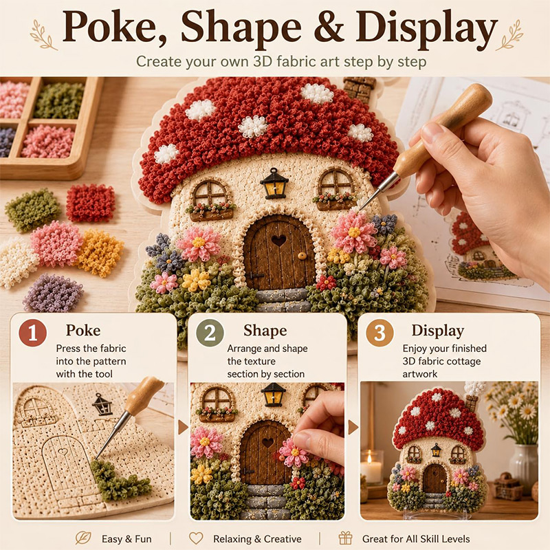 ชุดงานฝีมือ DIY บ้านเห็ด 3 มิต - Embroidery บทวิจารณ์และราคา