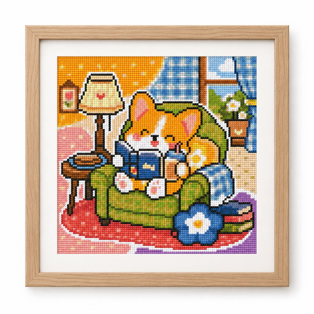 [ปักเต็มผืน] [CC6338-ลูกคอร์กี - Cross Stitch Stamped Kits Beginners บทวิจารณ์และราคา