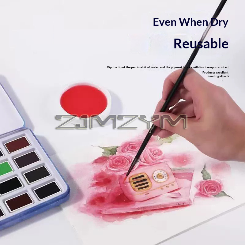 ชุดสีน้ำแบบแท่ง สีน้ำคุณภาพระด - Watercolor Paint Set Solid Pigment บทวิจารณ์และราคา