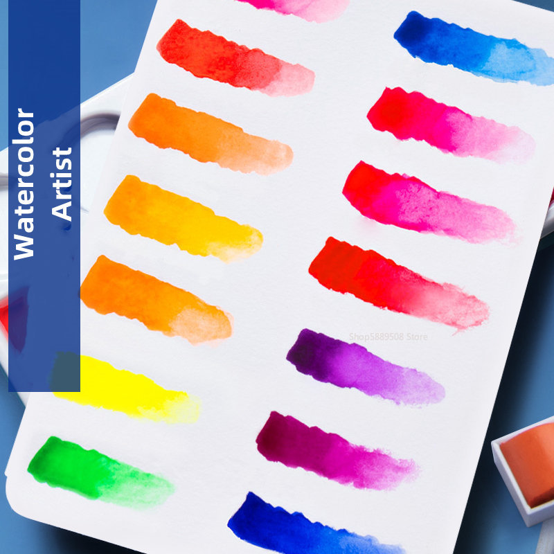 ศิลปิน Solid สีน้ำสี Picasso T - Watercolor Paint Set Solid Pigment บทวิจารณ์และราคา