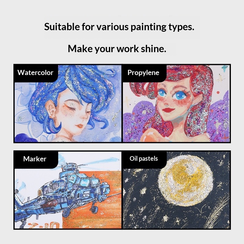 สีเพ้นท์ตกแต่ง 15 สี ชนิดเม็ดส - Watercolor Paint Set Solid Pigment บทวิจารณ์และราคา