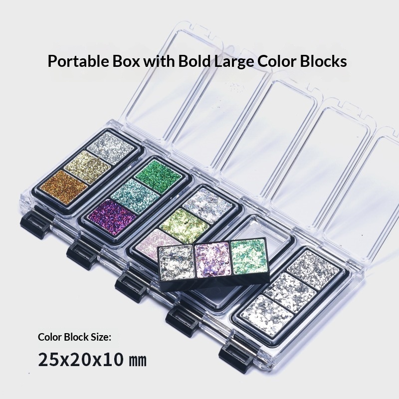 สีเพ้นท์ตกแต่ง 15 สี ชนิดเม็ดส - Watercolor Paint Set Solid Pigment บทวิจารณ์และราคา