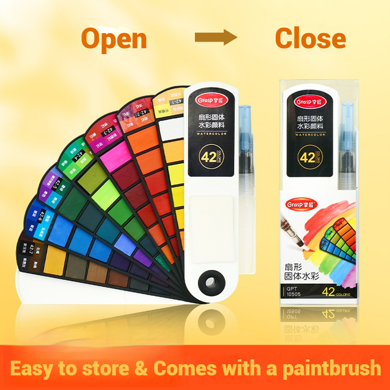 ชุดสีน้ำแบบแข็ง 18/24/42/60 สี - Watercolor Paint Set Solid Pigment บทวิจารณ์และราคา