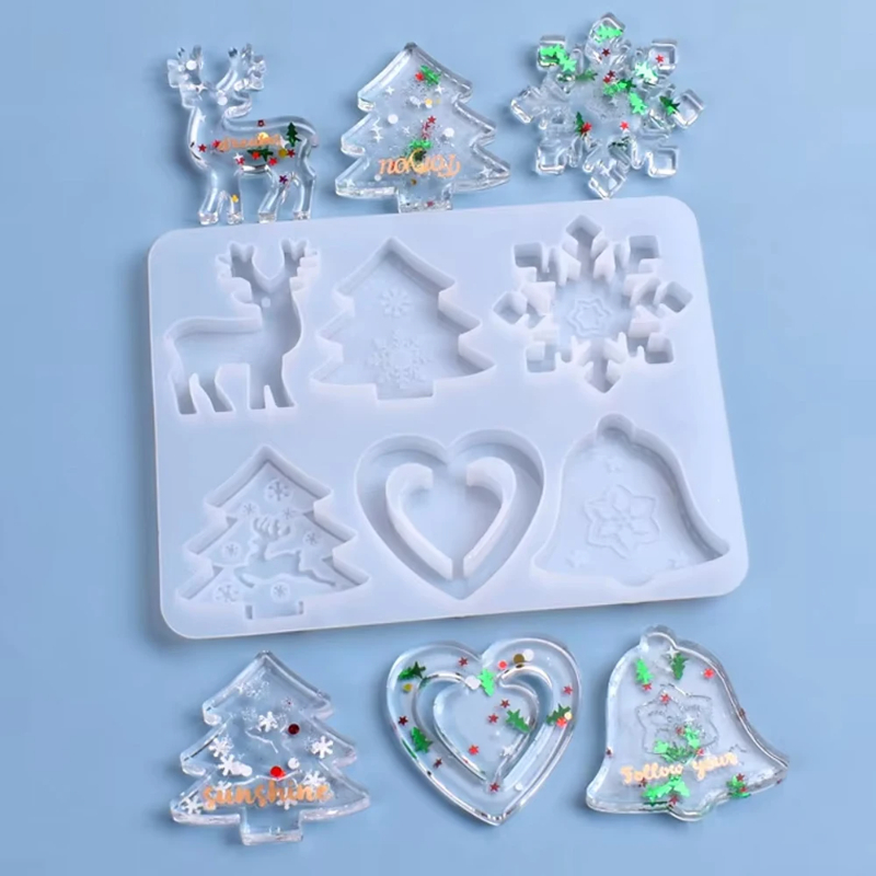 แม่พิมพ์เรซิ่นคริสต์มาส DIY แม - Silicone Epoxy Resin Molds Set บทวิจารณ์และราคา