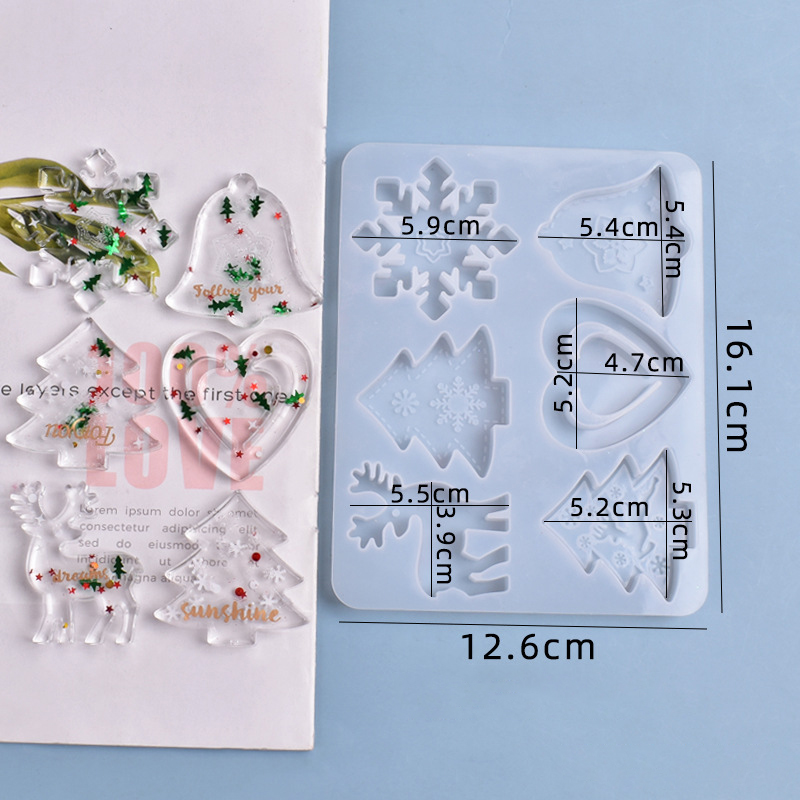 แม่พิมพ์เรซิ่นคริสต์มาส DIY แม - Silicone Epoxy Resin Molds Set บทวิจารณ์และราคา