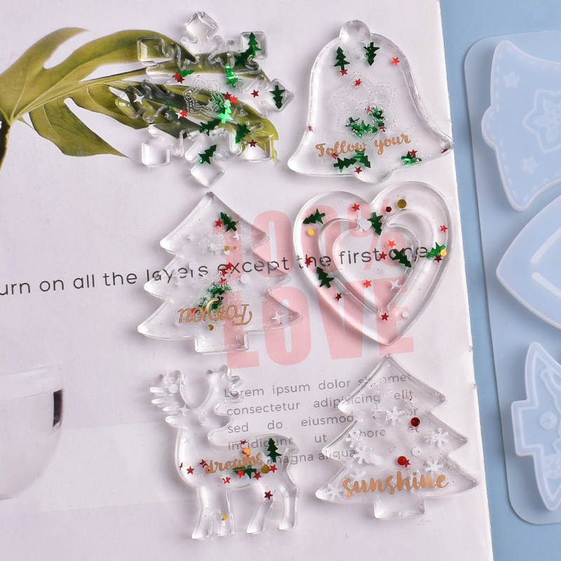 แม่พิมพ์เรซิ่นคริสต์มาส DIY แม - Silicone Epoxy Resin Molds Set บทวิจารณ์และราคา